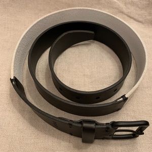 FEIT LEATHER BELT // BLACK + WHITE